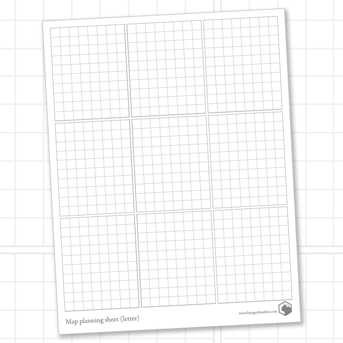 Blank Map Grid Printable A4 Hungry Familiar