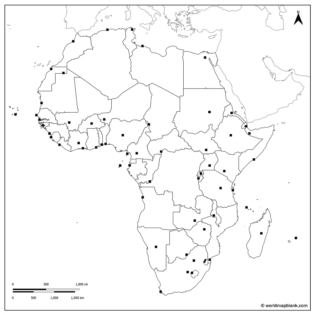 Blank Map Of Africa Outline Map Of Africa PDF 