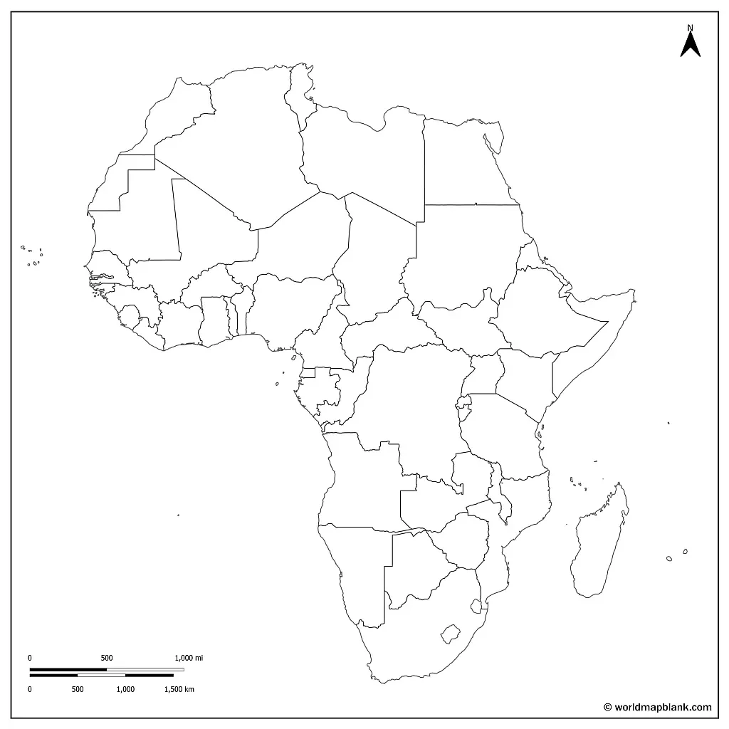 Blank Map Of Africa Outline Map Of Africa PDF 