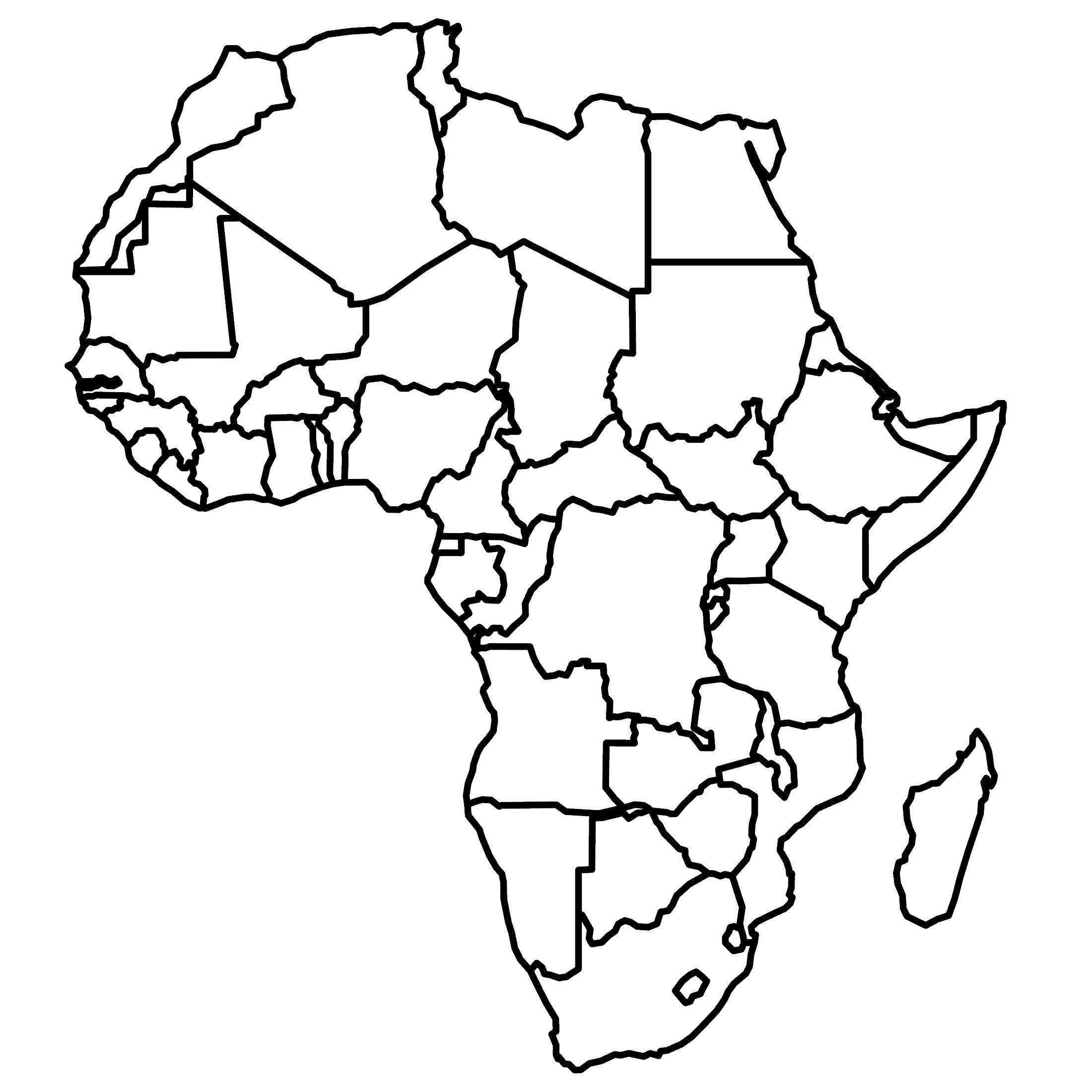 Africa Continent Map Printable