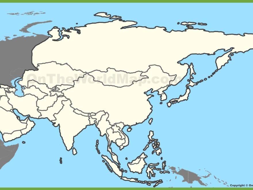 Blank Map Of Asia Ontheworldmap
