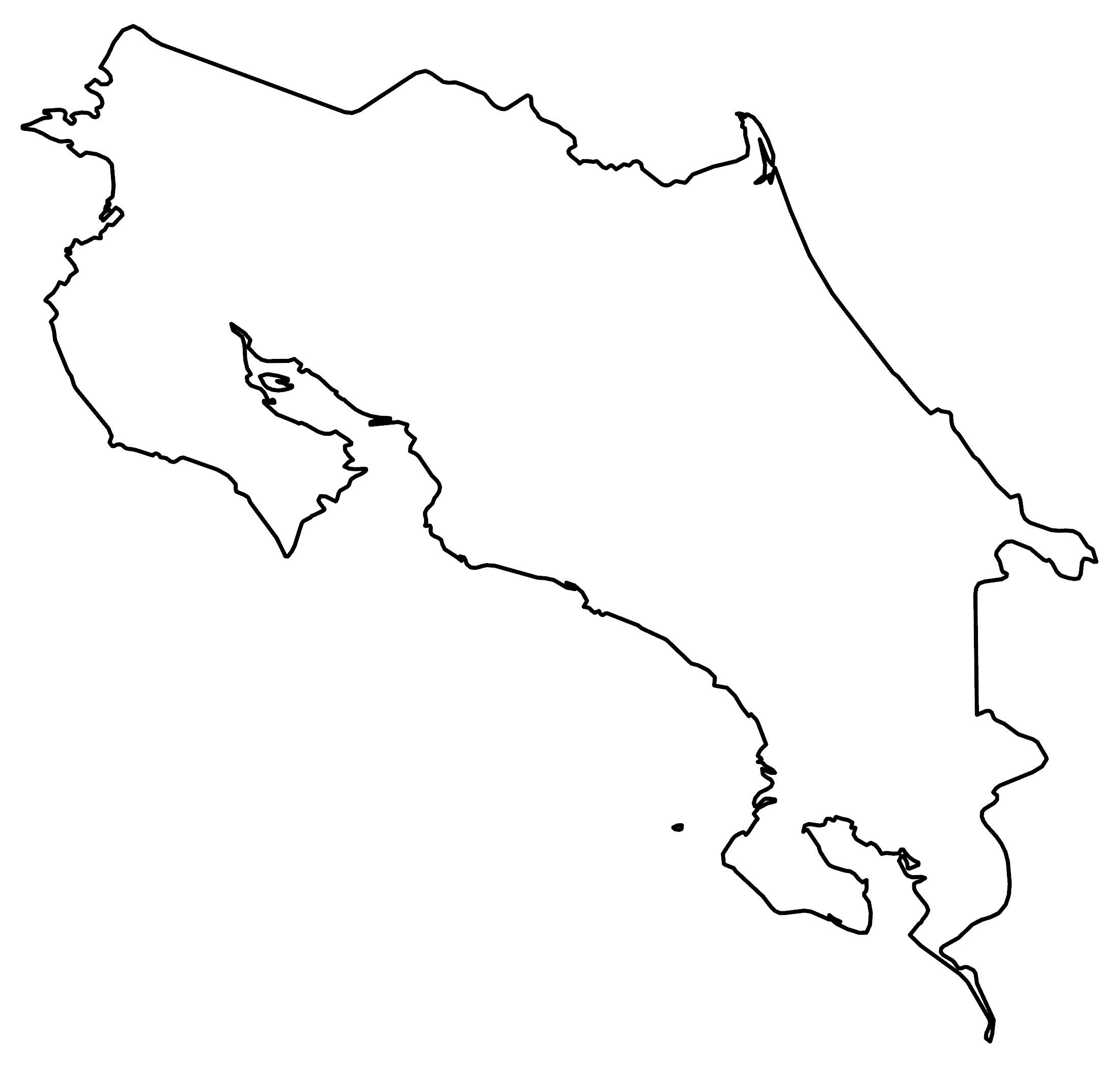 Printable Blank Map Central America