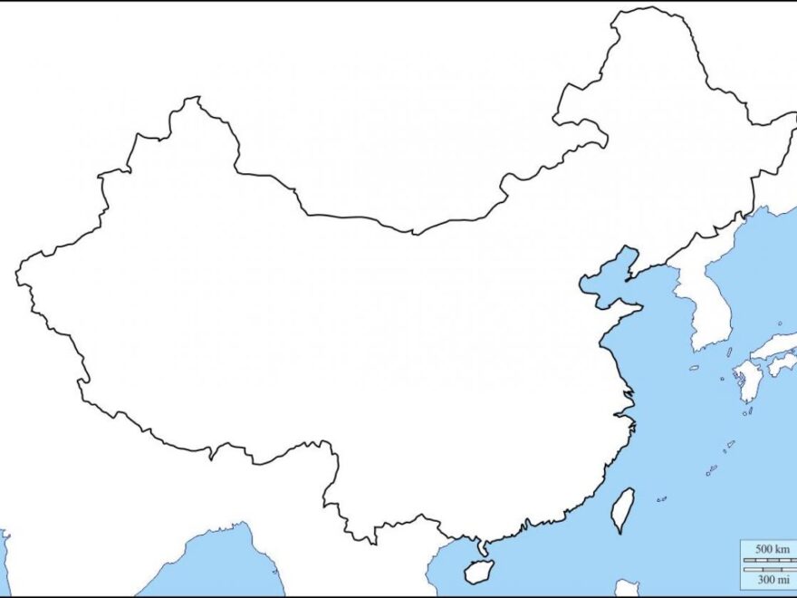 Blank Map Of China Outline Map And Vector Map Of China