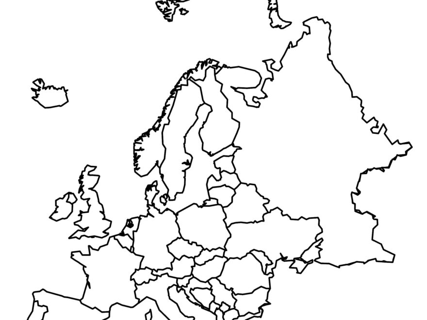 Blank Map Of Europe With Country Outlines GIS Geography