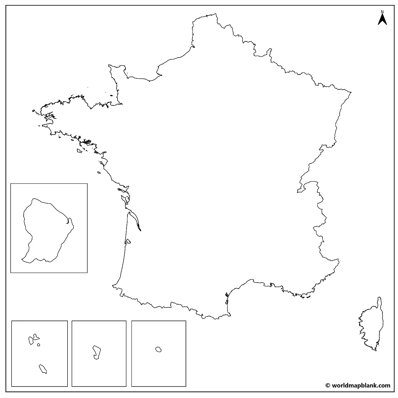 Blank Map Of France France Outline Map PDF 