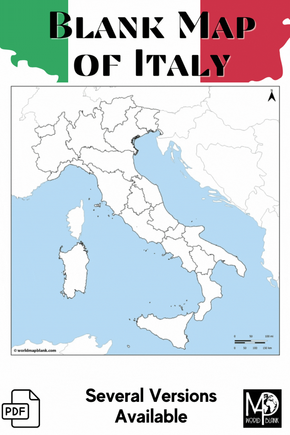 Printable Map Of Italy Printable Map Of Italy