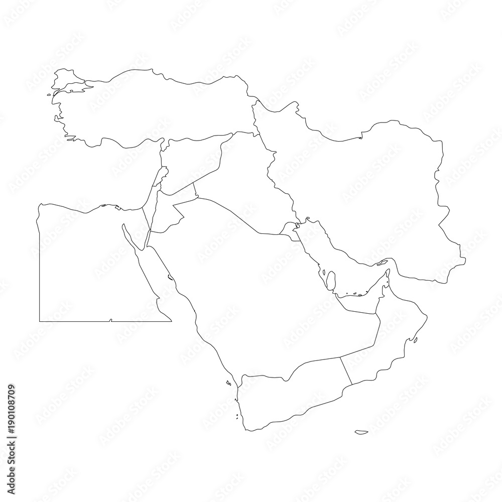 Middle East Map Printable