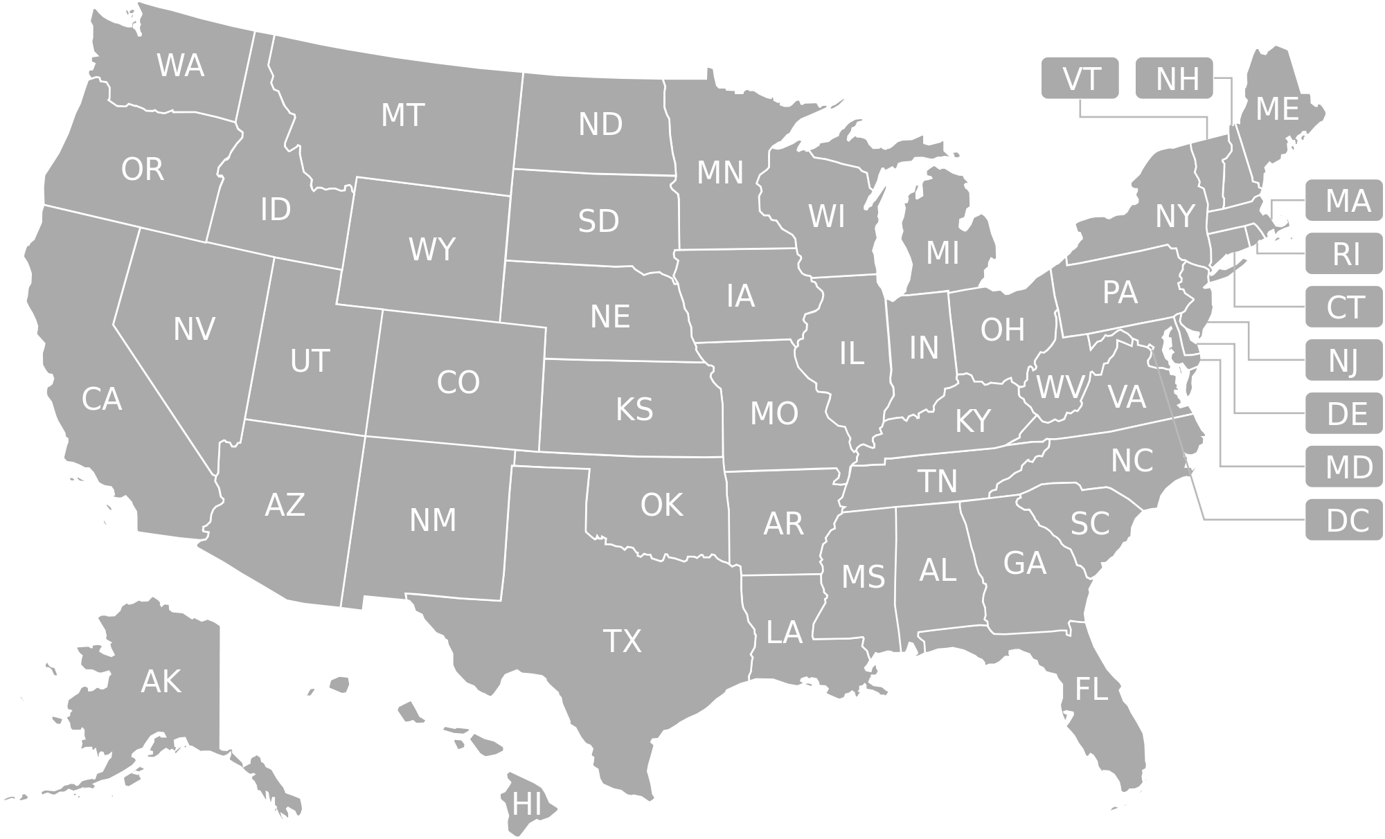 Free Printable Blank Us Map