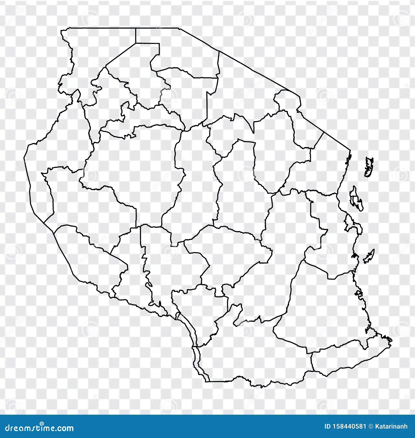 Blank Map Tanzania High Quality Map Of Tanzania With Provinces On Transparent Background For Your Web Site Design Logo App UI Stock Vector Illustration Of Community Land 158440581