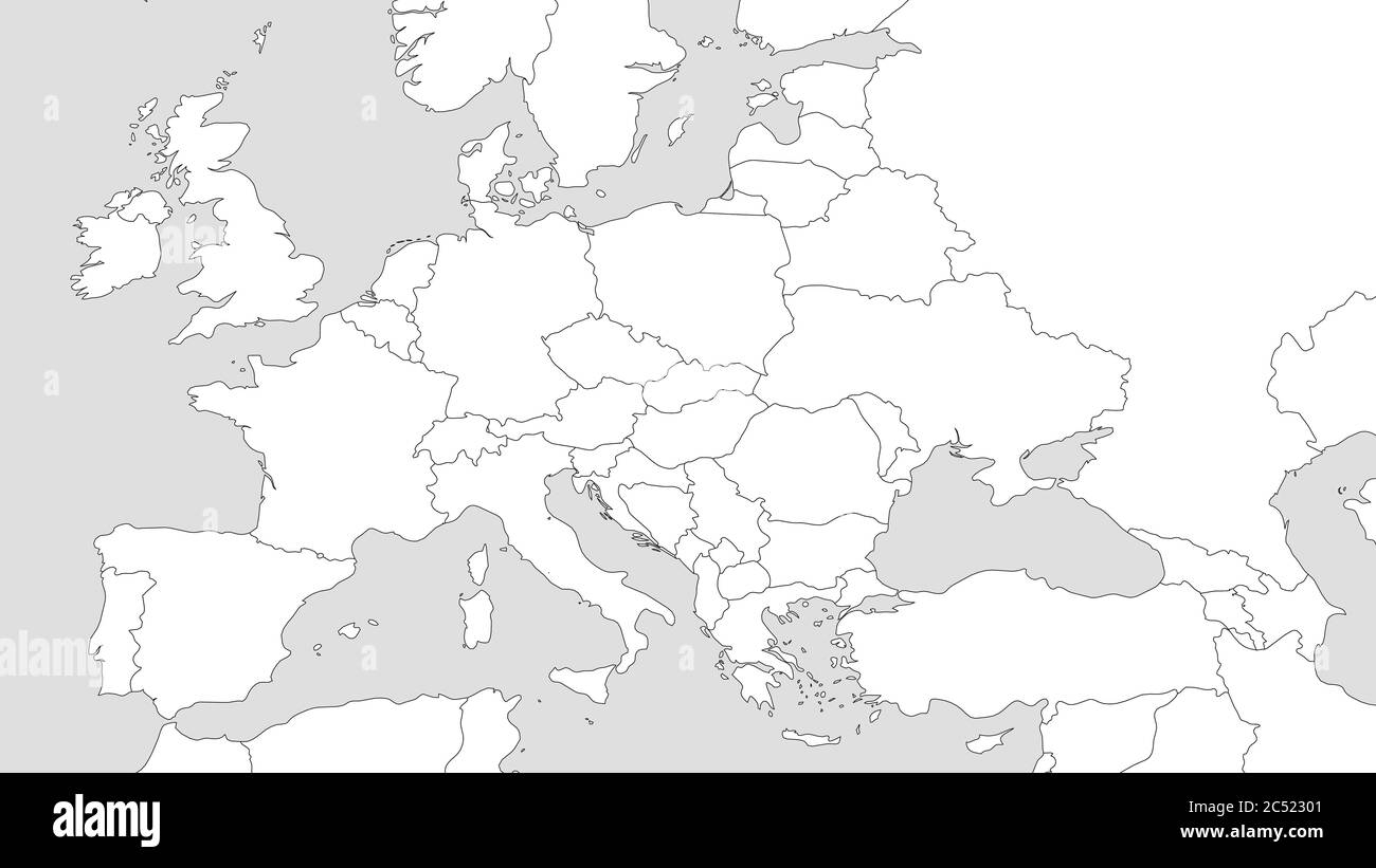 Large Printable Blank Map Europe