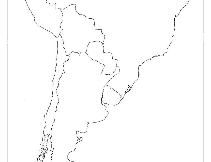 Blank Political Map Of South America Simple Flat Vector Outline Map Stock Vector Image Art Alamy