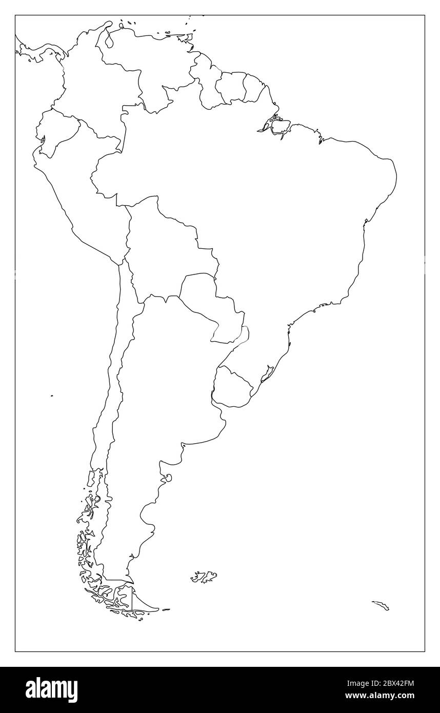 Blank Political Map Of South America Simple Flat Vector Outline Map Stock Vector Image Art Alamy Blank Political Map Of South America Simple Flat Vector Outline Map Stock Vector Image Art Alamy