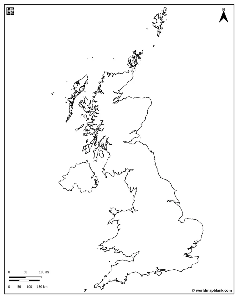 Blank UK Map UK Map Outline PDF 
