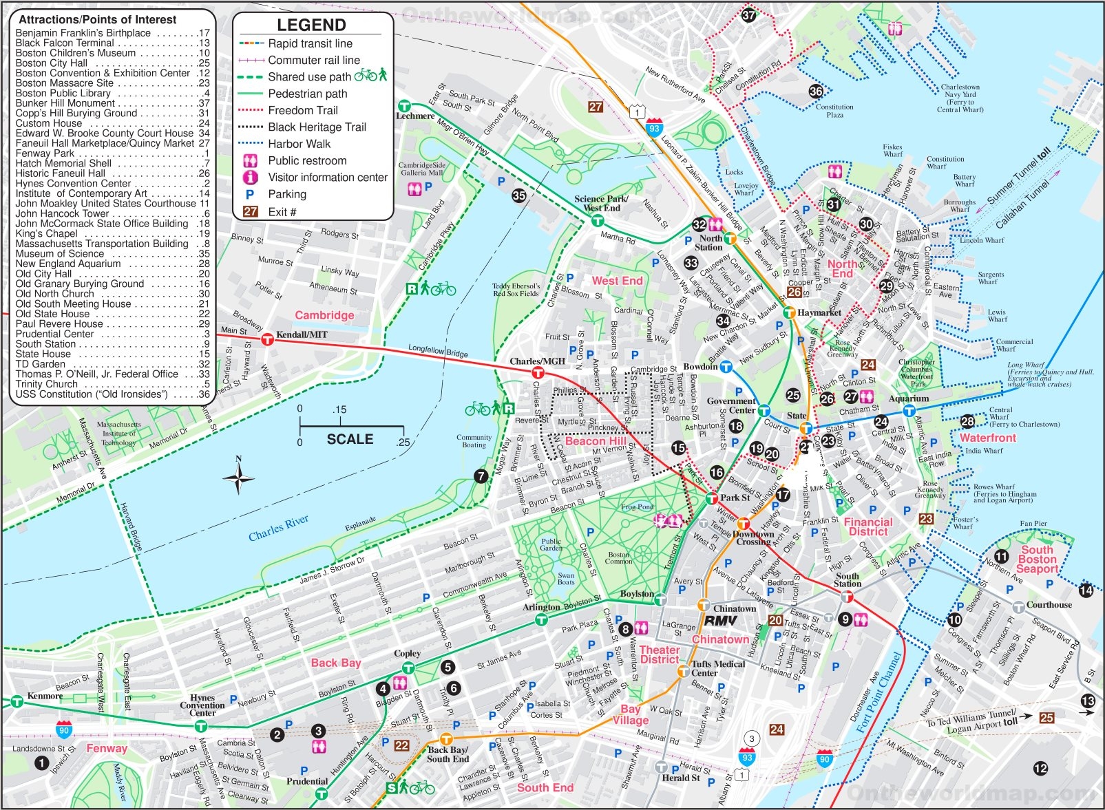 Boston City Map Printable