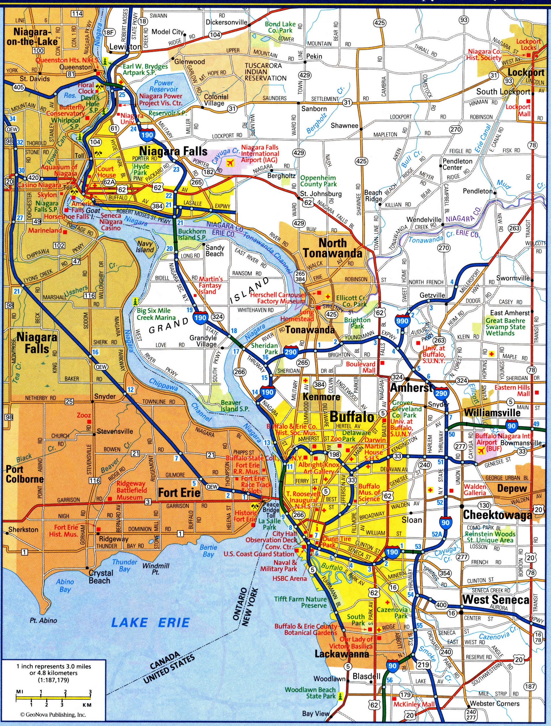 Buffalo NY City Map Free Printable Detailed Map Of Buffalo City New York