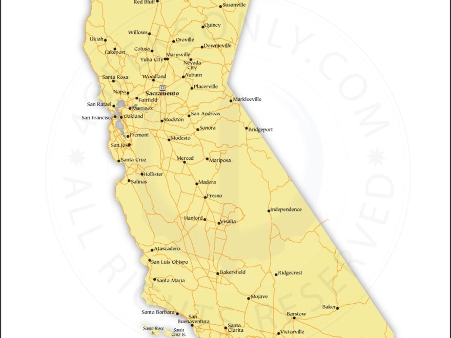 California Cities Map California State Map With Cities