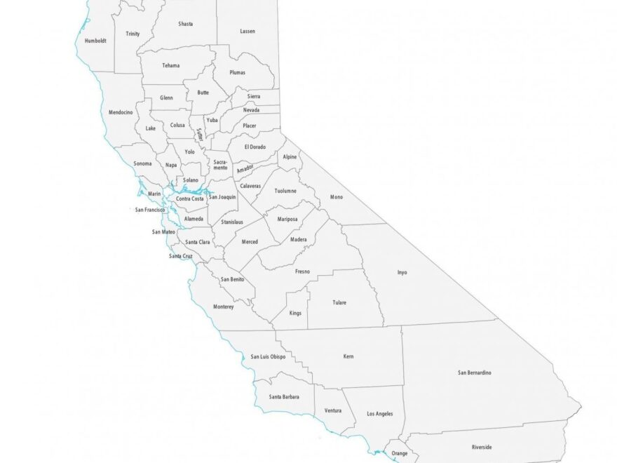 California County Map GIS Geography