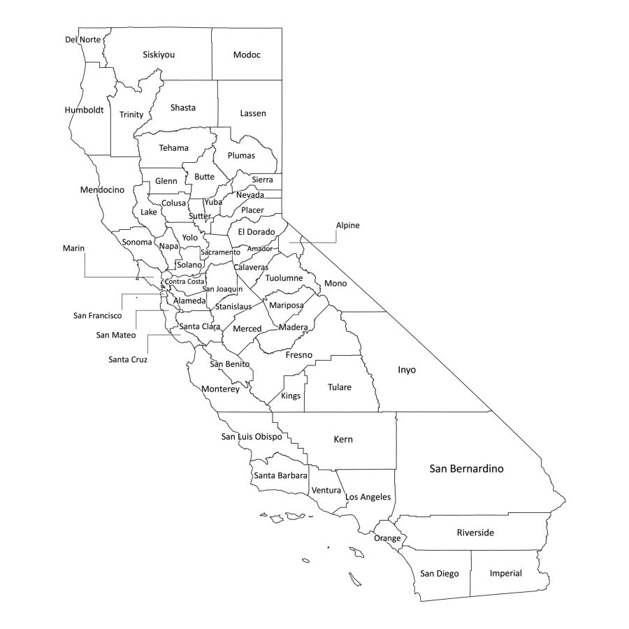 California Labeled Map Labeled Maps