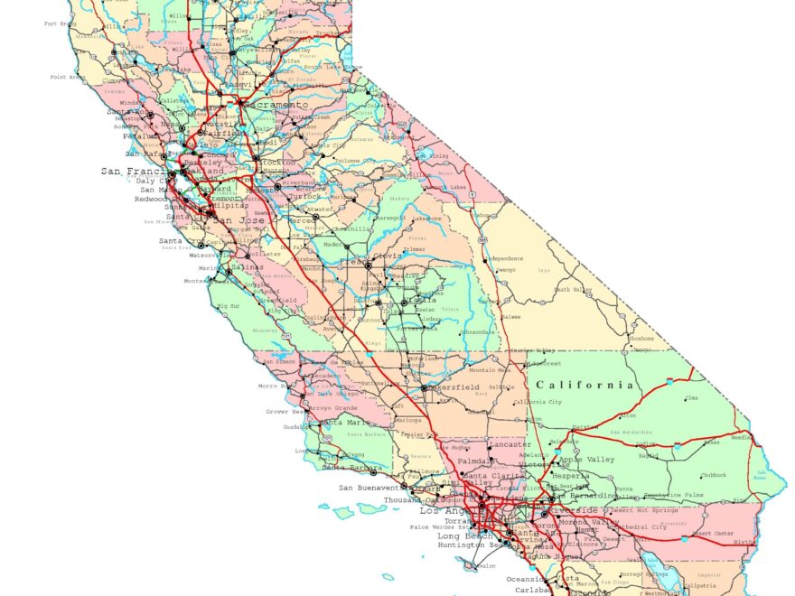 California Printable Map