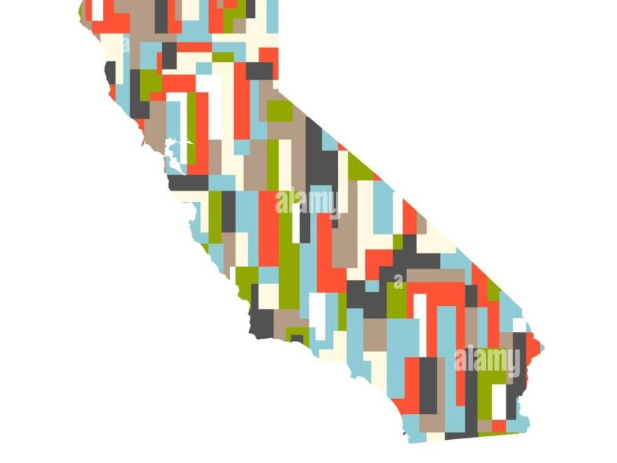 California State Abstract Rectangular Color Pattern Map Vector Design Illustration Stock Vector Image Art Alamy