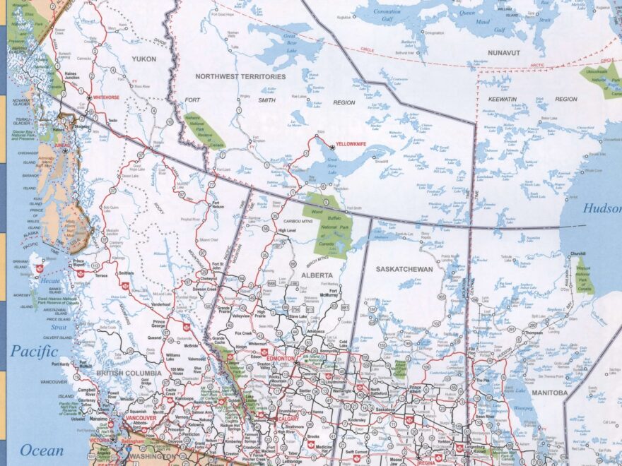 Canada Highways Map Highways Map Canada Large Scale Free Used