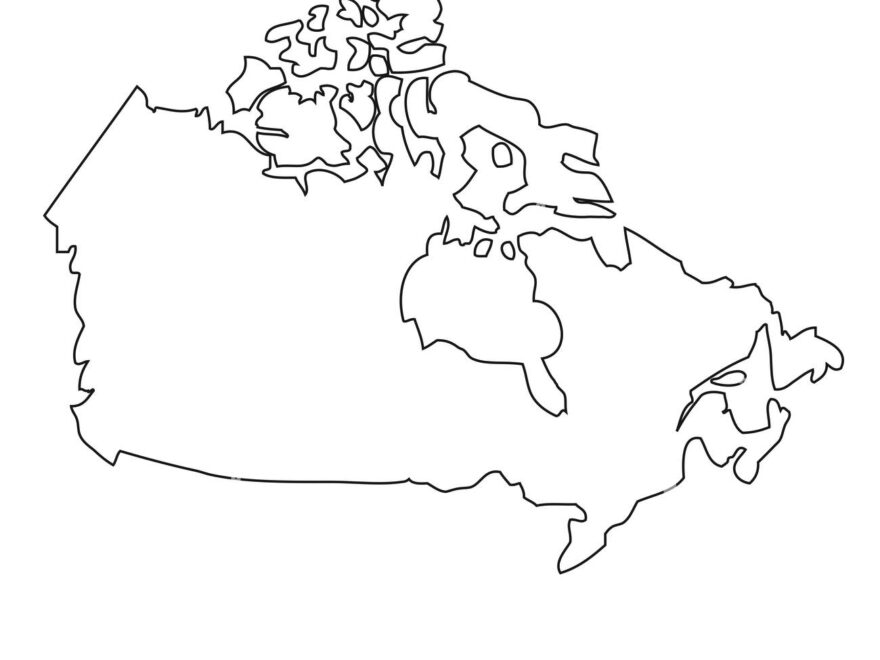 Canada Map Outline Hi res Stock Photography And Images Alamy