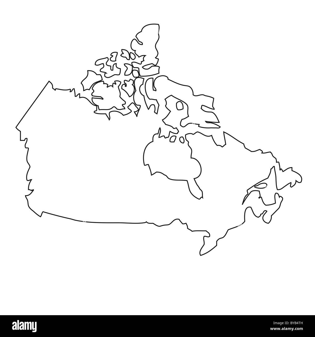 Canada Map Outline Hi res Stock Photography And Images Alamy