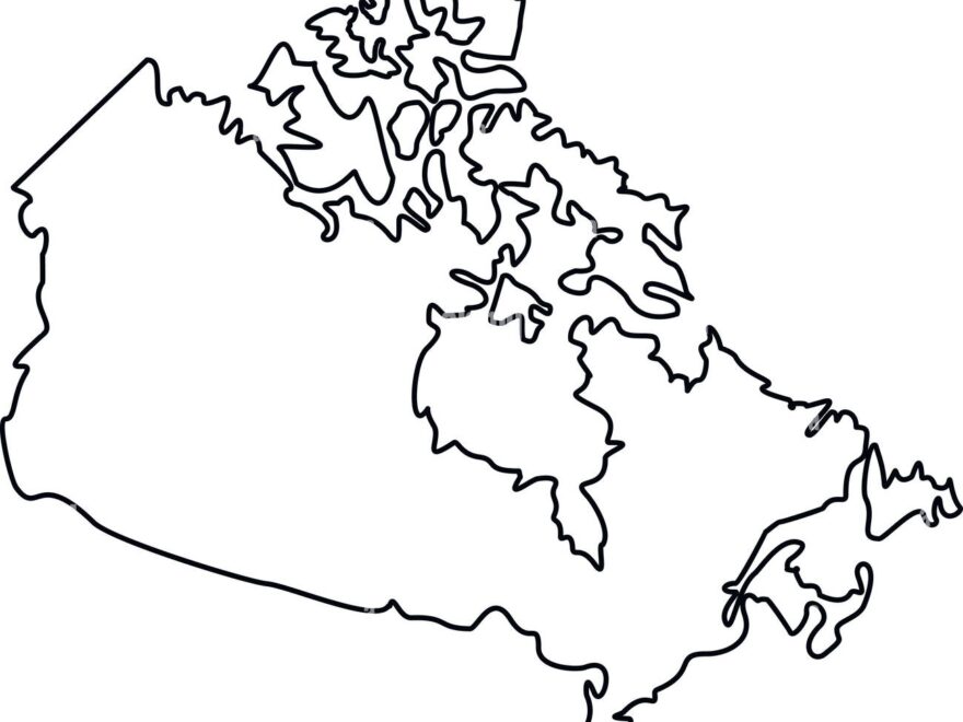 Canada Map Outline Stock Vector Images Alamy