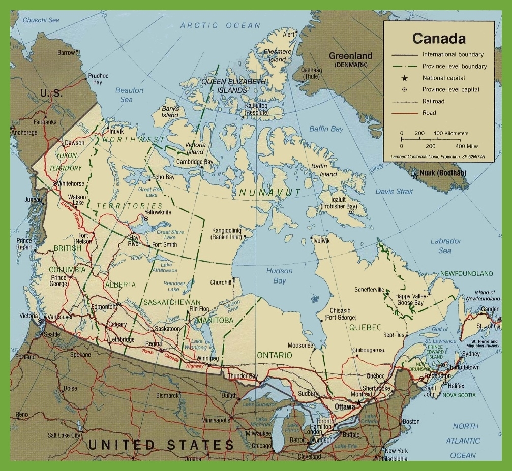 Free Printable Highway Map Of Canada