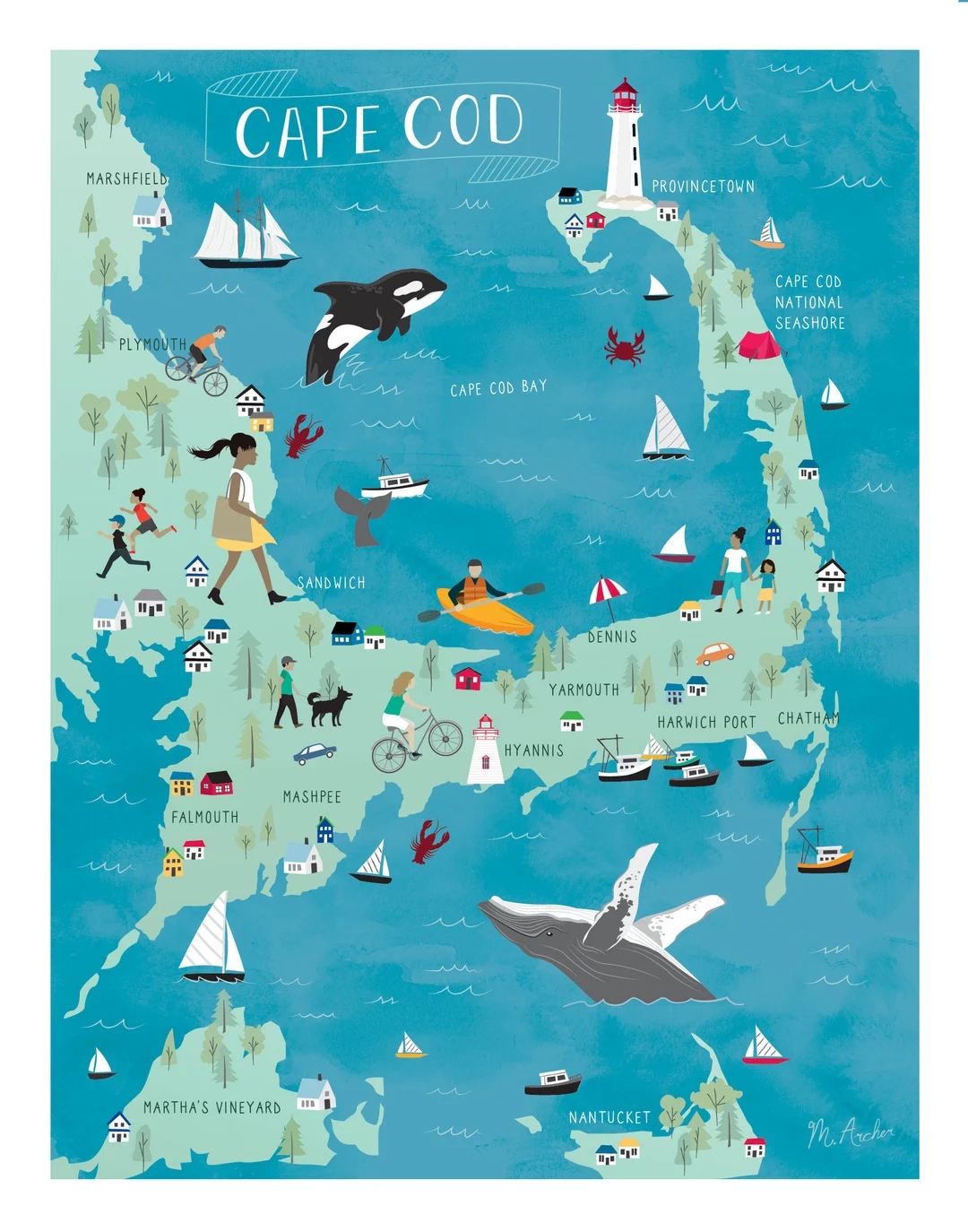 Printable Cape Cod Map