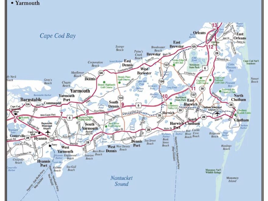 Cape Cod Maps Maps Of Cape Cod Towns