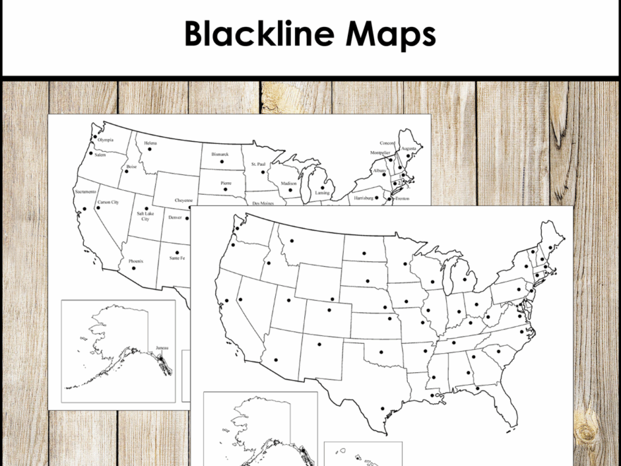 Capital Cities Of The United States Of America Control Map And Master Made By Teachers