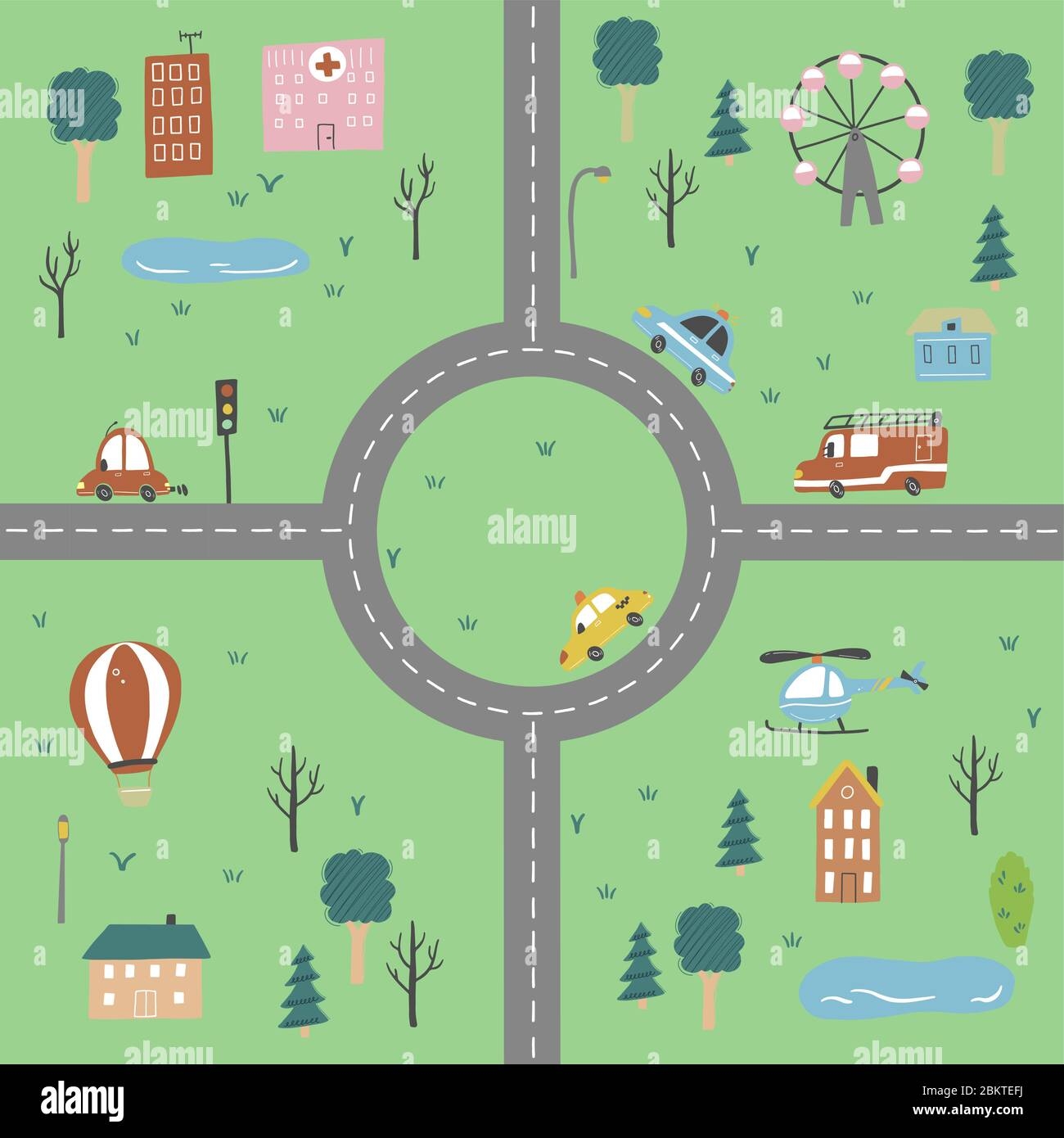 Printable Car City Map