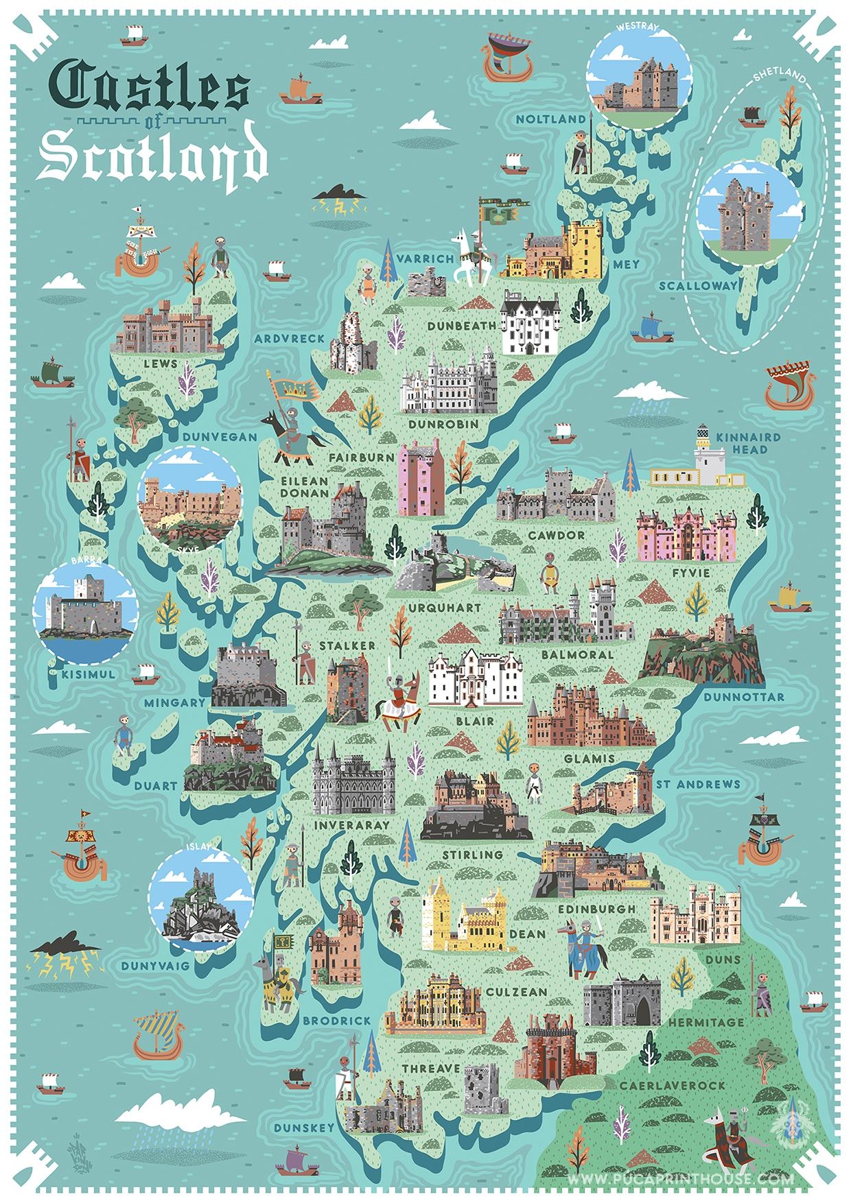Castles Of Scotland oc R mapmaking