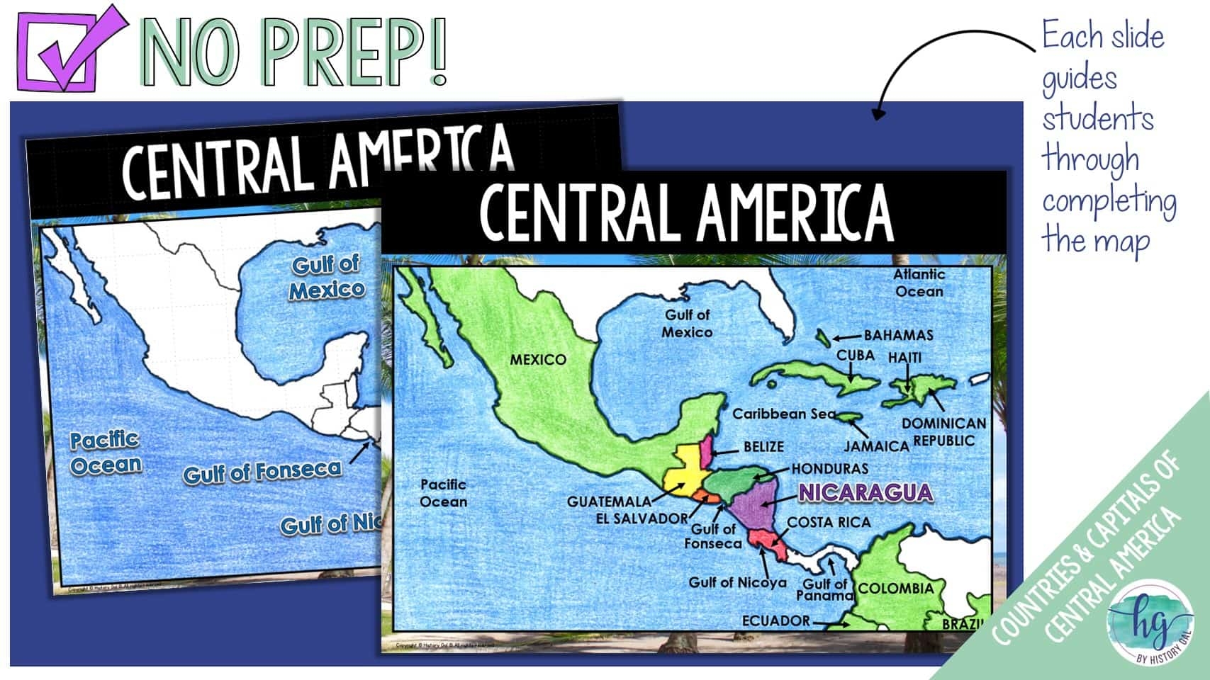 Central America Map And Capitals Printable