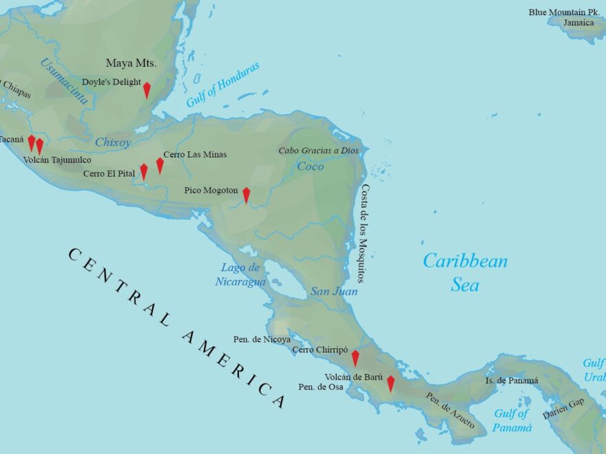 Central America Map Countries And Cities GIS Geography