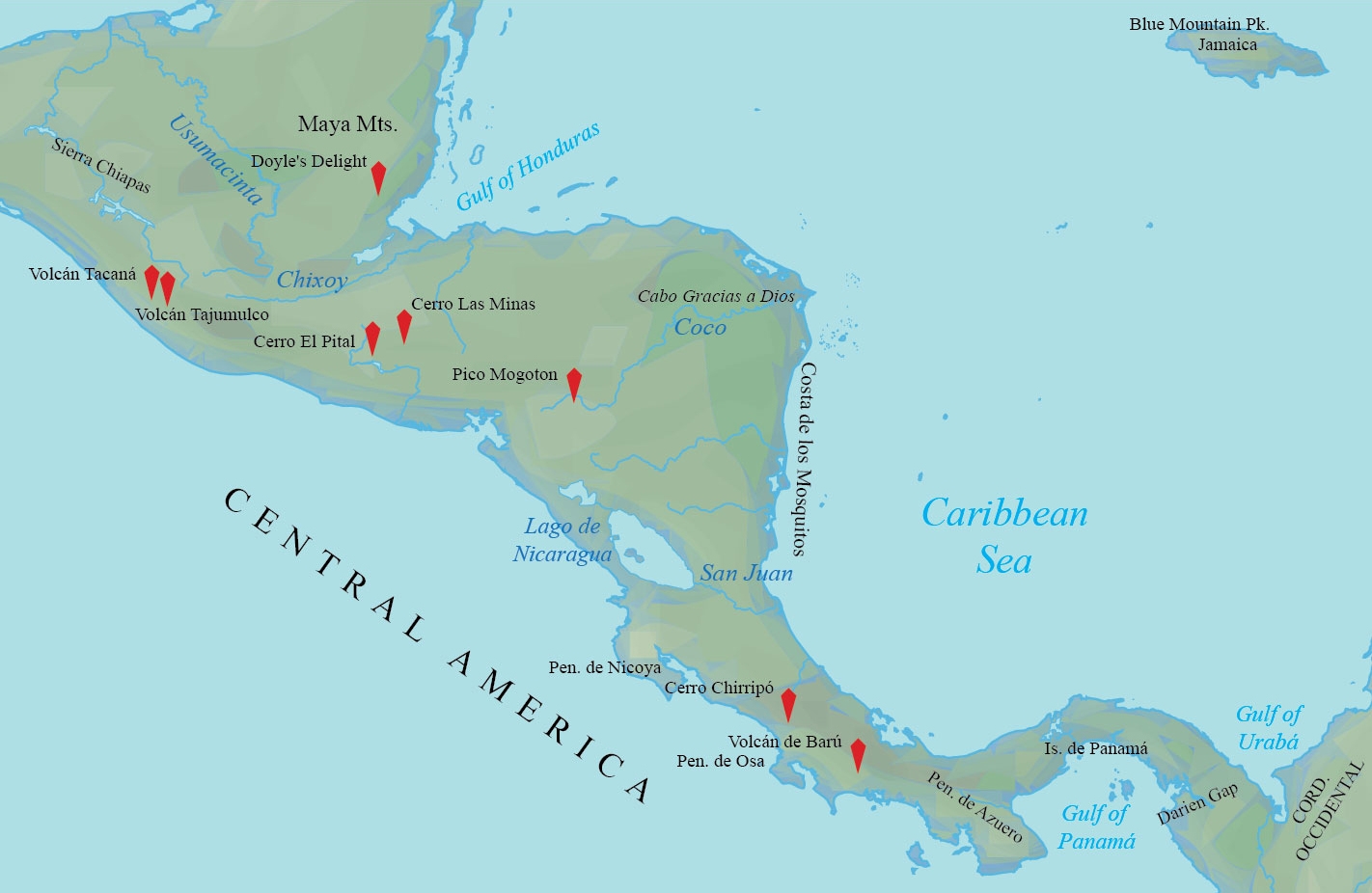 Central America Map Countries And Cities GIS Geography