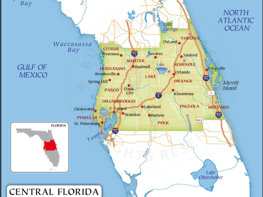 Central Florida Map Map Of Central Florida