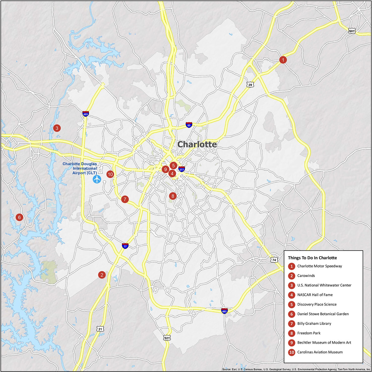 Charlotte Map North Carolina GIS Geography
