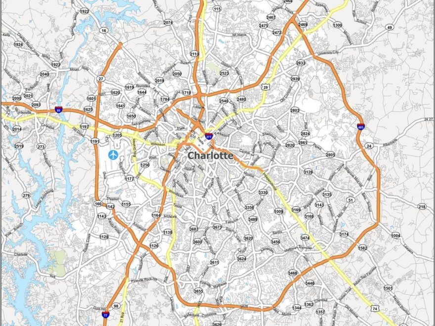 Charlotte Map North Carolina GIS Geography