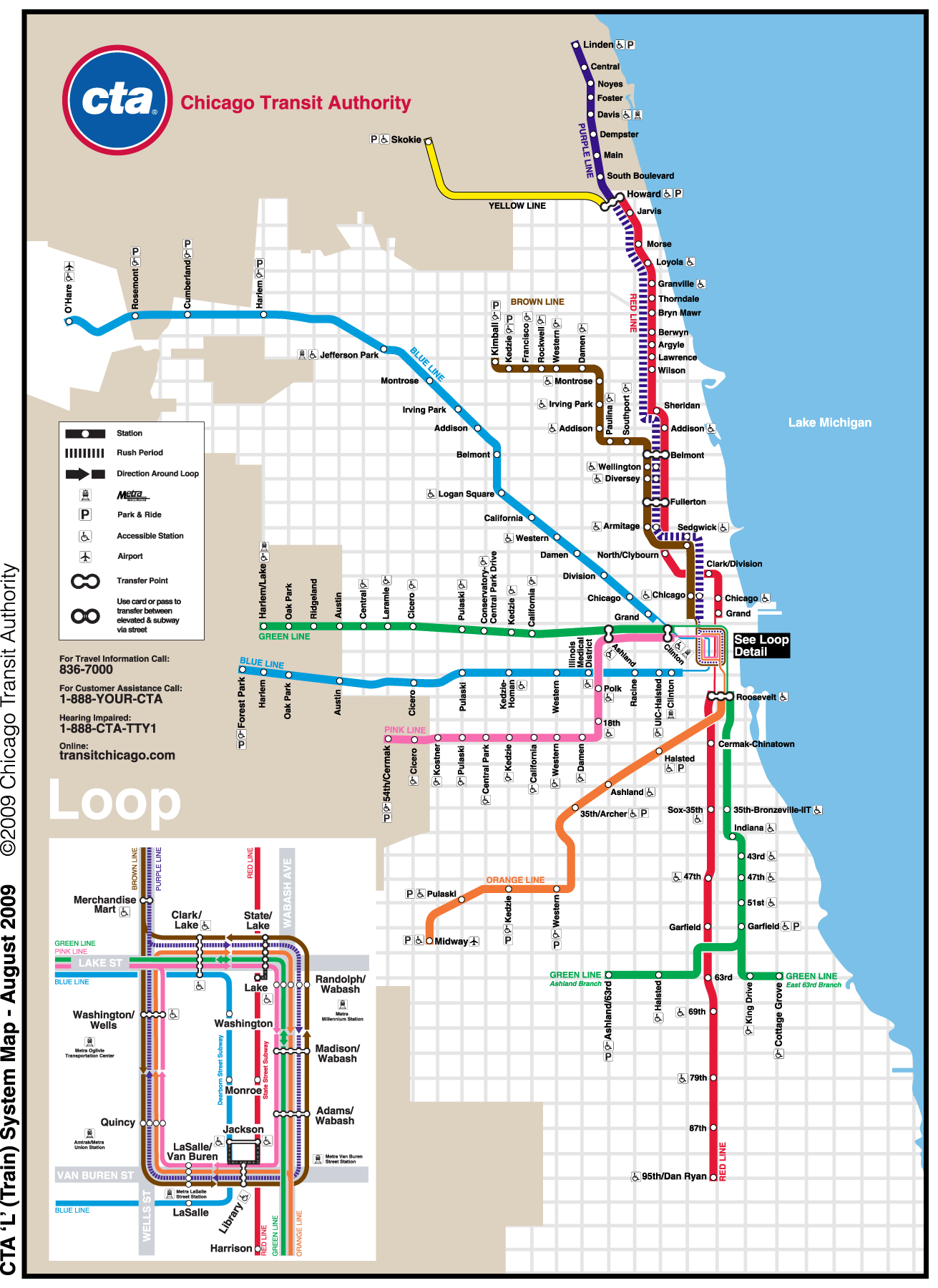Free Printable Chicago Street Map