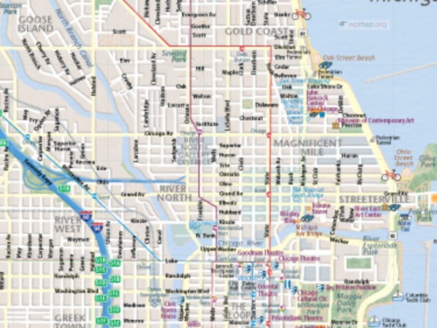 Chicago Map Map Pictures