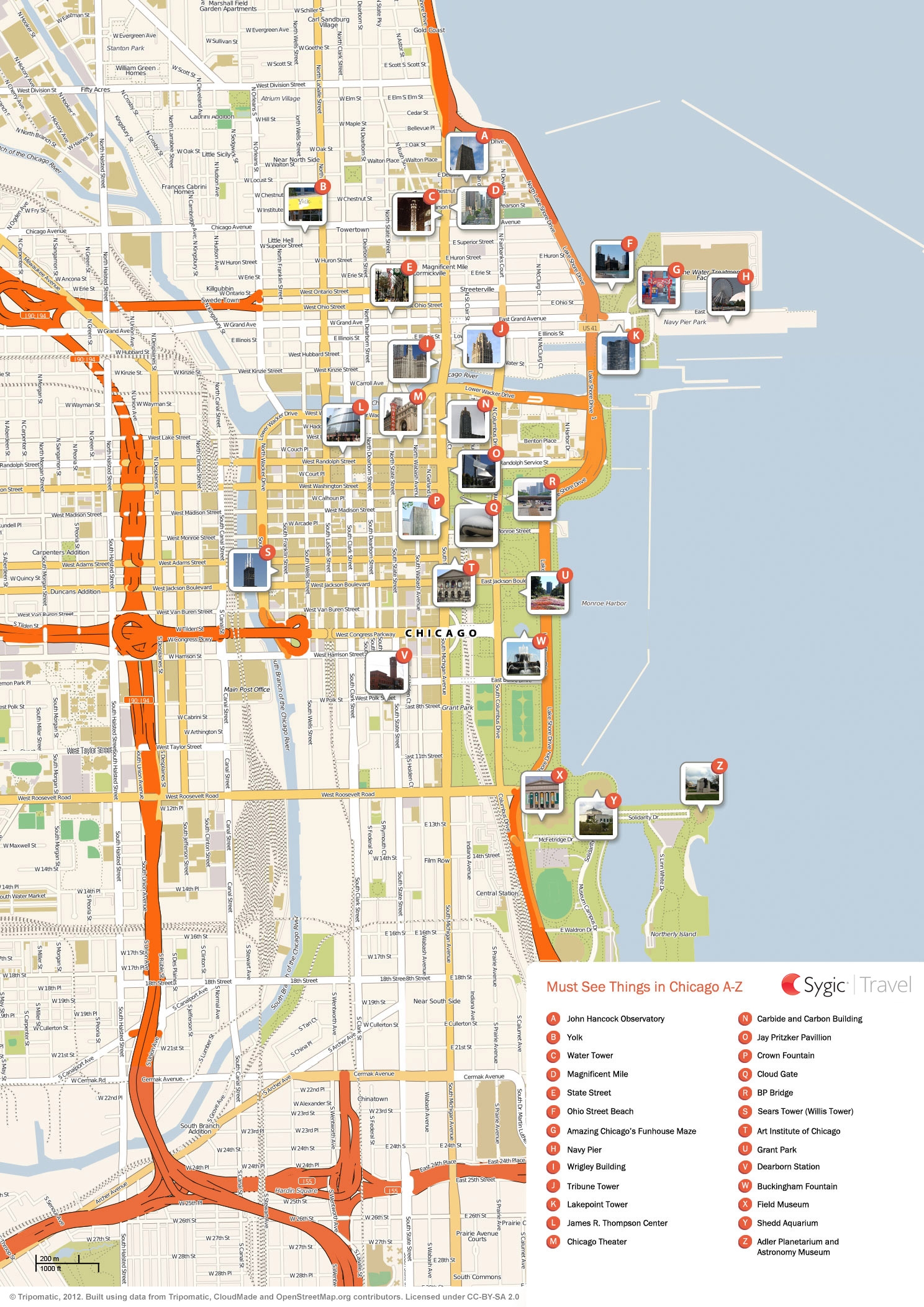 Chicago Large Map Printable