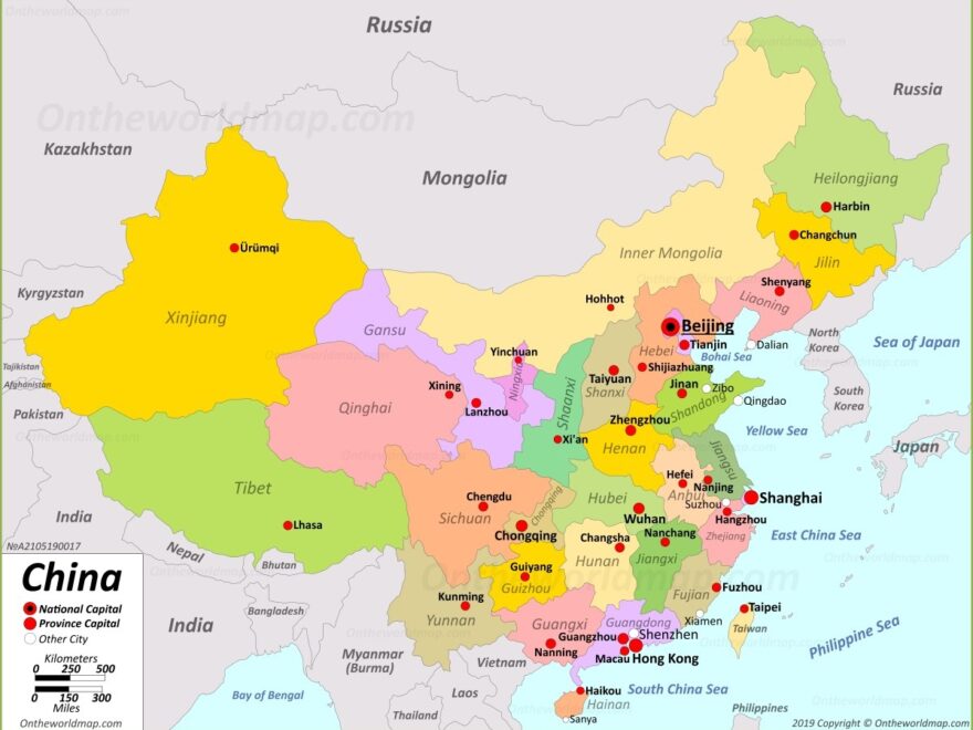 China Map Detailed Maps Of People s Republic Of China