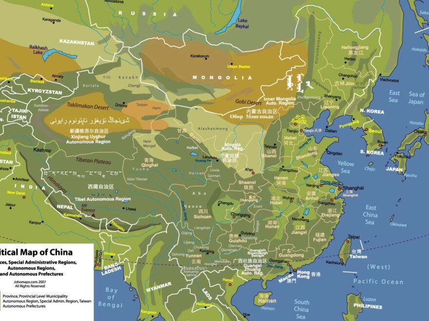 China Provinces Map including Blank China Provinces Map China Mike