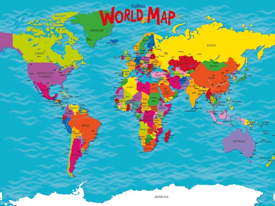 Collins Children s World Map Behance