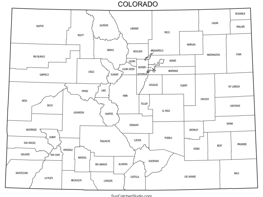 Colorado County Map Printable State Map With County Lines Free Printables Monograms Design Tools Patterns DIY Projects