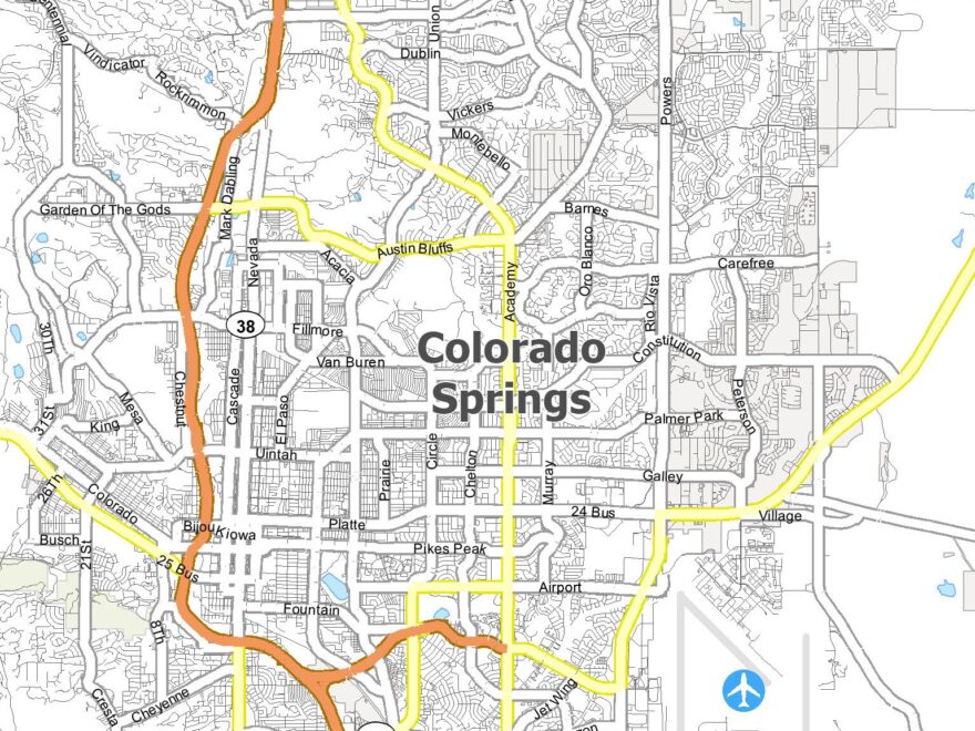 Colorado Springs Map GIS Geography