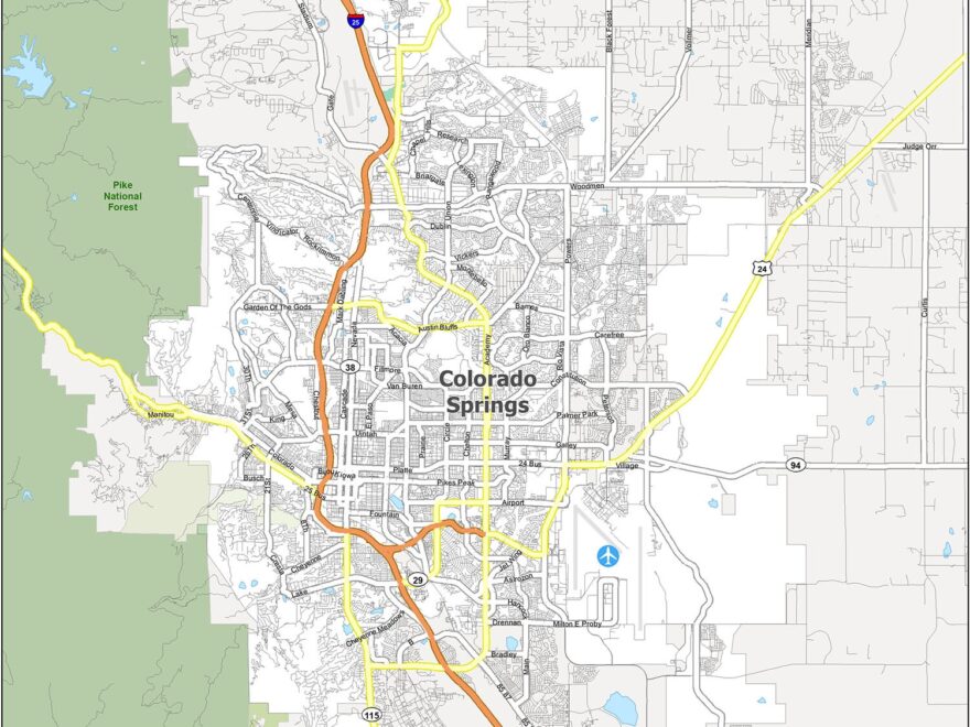 Colorado Springs Map GIS Geography