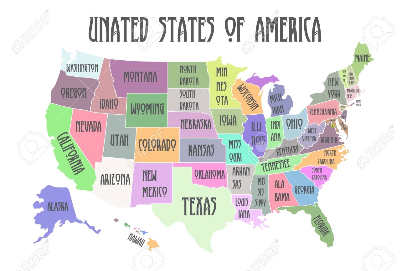 Free Printable Usa Map With States